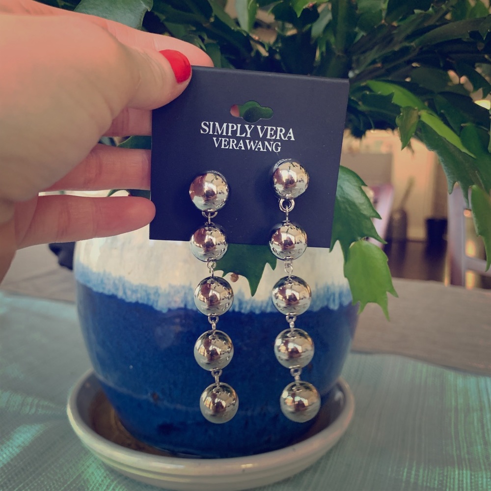 Silver ball earrings